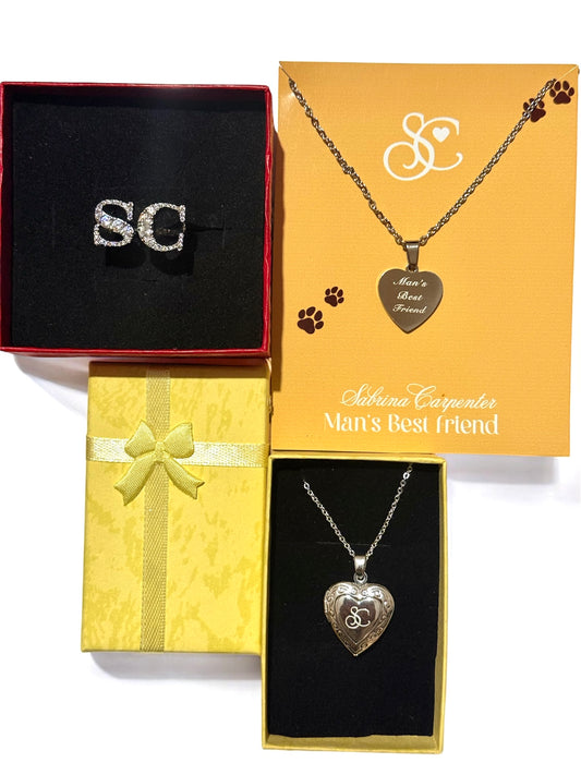 Sabrina Carpenter - SILVER BUNDLE, MBF NECKLACE + SC LOCKET + SC RING