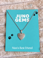 Silver - Man’s Best Friend Engraved' Gold Heart Necklace